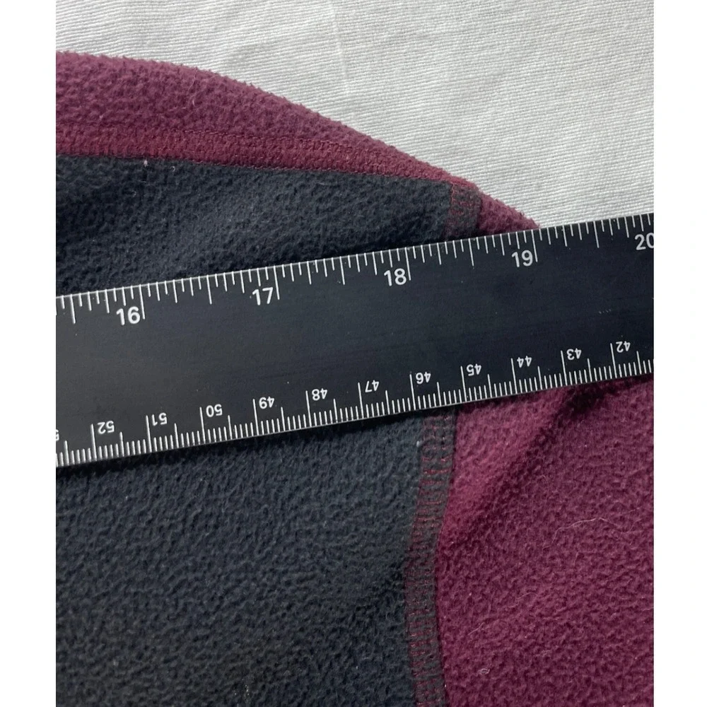 The North Face Mens XL Burgundy Gray Fleece Pullover Quarter Zip